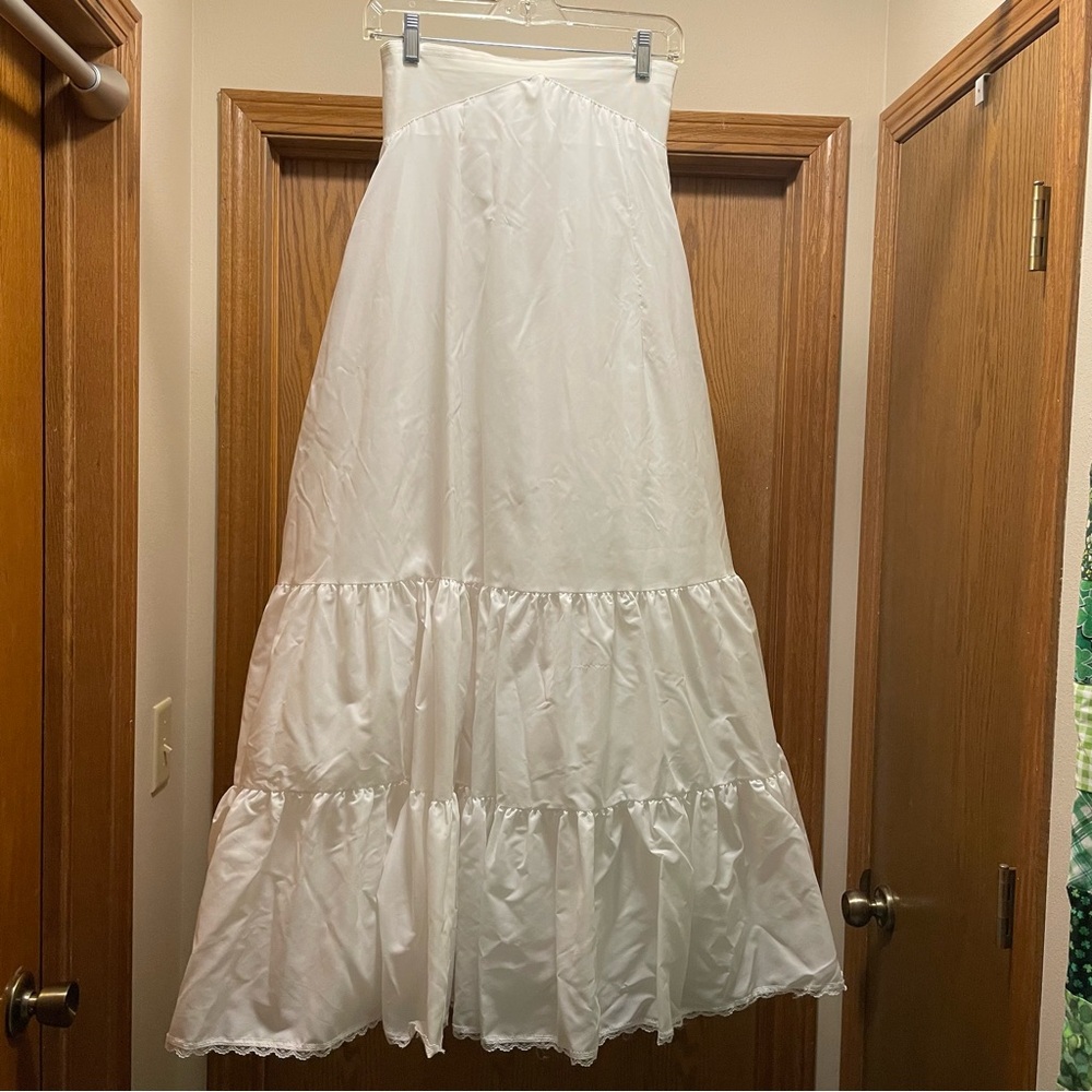 Vintage Ivory Tiered Chemise Slip